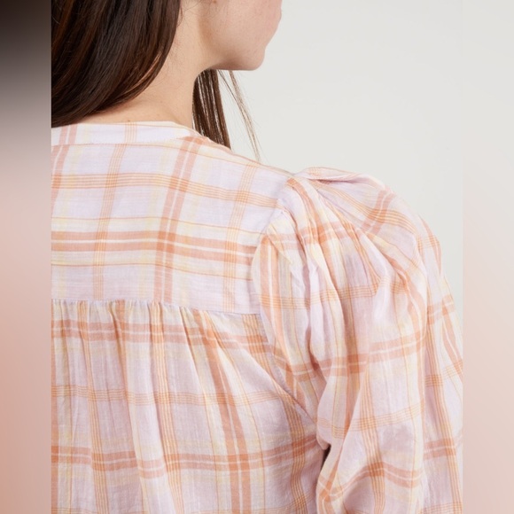 ULLA JOHNSON Nour High-Low Cotton Blouse SIZE 10 - Picture 3 of 11